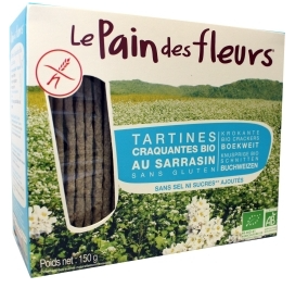 Boekweit crackers zonder toegevoegd zout of suiker 150 g